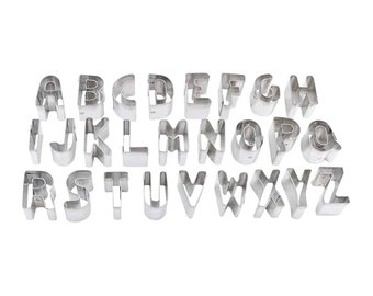 Mini Alphabet Cookie Cutter Set - 26 Pieces