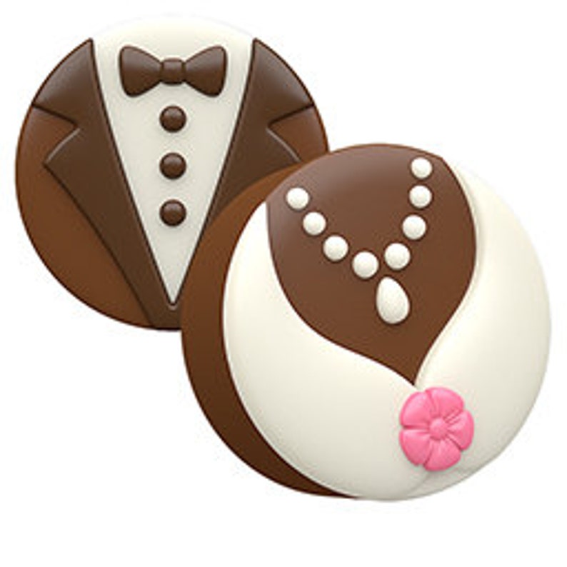 Bride And Groom Oreo Cookie Mold Make Your Own Chocolate Etsy