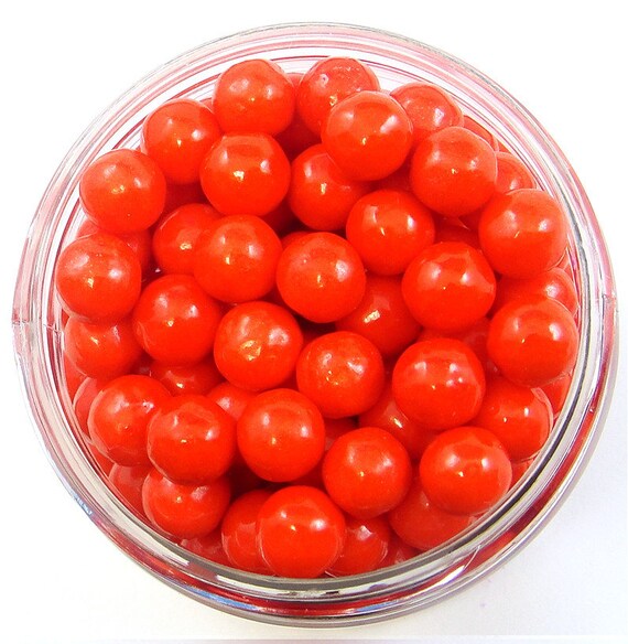 Red Sugar Pearls Measure 7 Mm Etsy