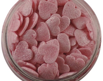 Pink Shimmer Heart Sprinkles