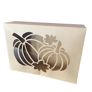 Kraft Cookie Box with Pumpkin Window - Set of 4