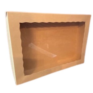 Kraft Brown Lock & Tab Box Set with Window