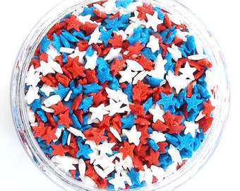 Mini Red,White and Blue Star Sprinkles