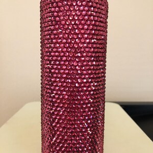 Rose Pink Glass Rhinestone Go Girl Energy Drink Can image 3