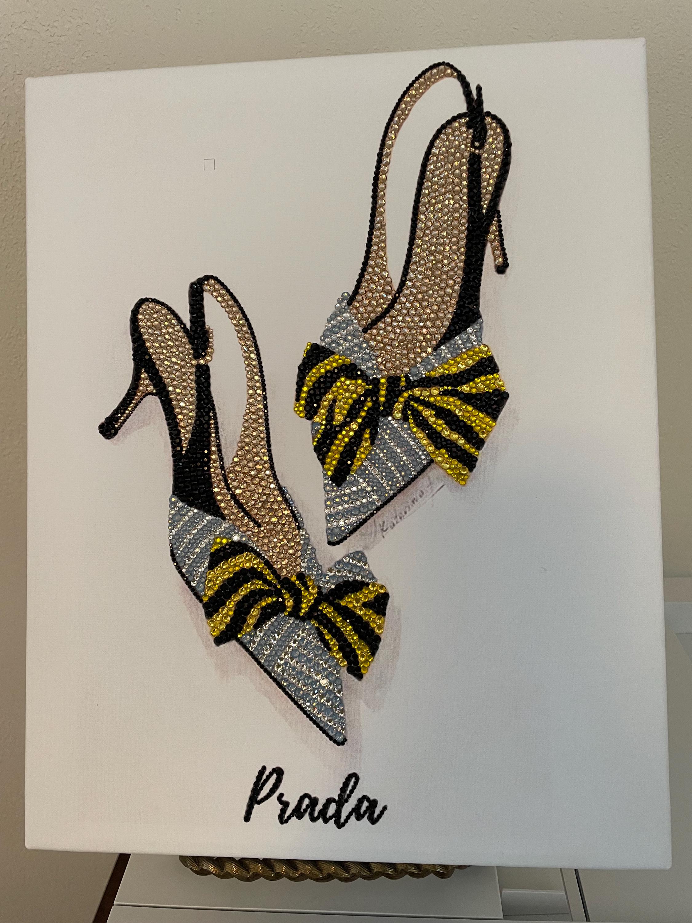 PRADA アートプリント ハイヒール 36 プラダ ハイヒール - Etsy 日本