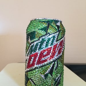 Glass Rhinestone Mtn Dew Soda Can