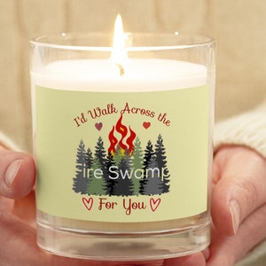 Princess Bride 80s Movie Fire Swamp Glass Jar Soy Wax Candle, Candle Gift, Princess Bride Gift