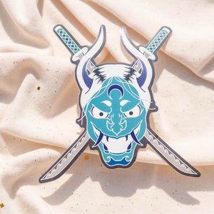 Blue Oni Demon Sticker