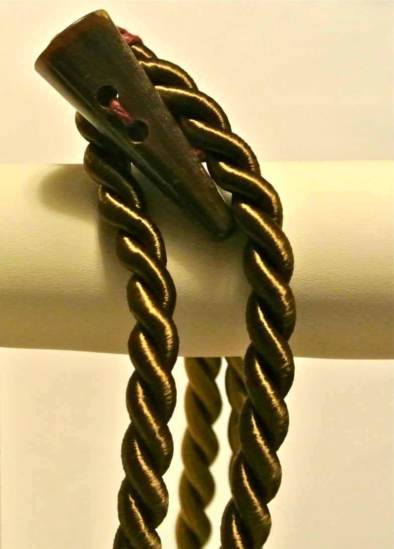 Nautical Knot Necklace with Horn Bead Closure Etsy