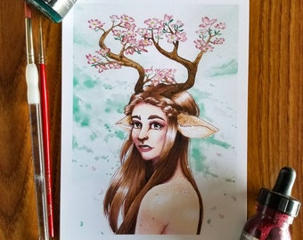 Dogwood Faun - Print