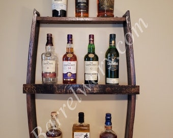 Whiskey Barrel Liquor Cabinet Handcrafted From A Reclaimed Etsy