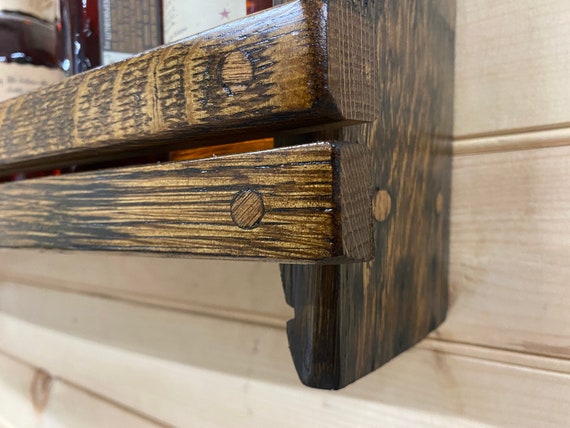 Wood shelf- Liquor Bottle Shelf- Wine Bottle Shelf- Made to order- Rustic  Wood- Single Shelf, Double Shelf & Triple Shelf Options — Rusticcraft  Designs