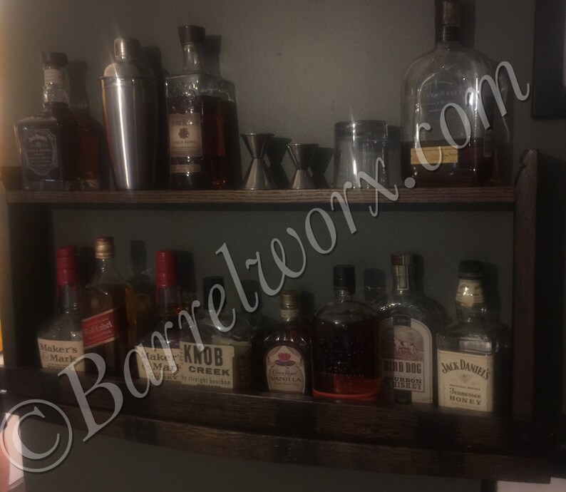 Bar Shelves/ Liquor Shelf / Bourbon Gifts/ Bourbon Shelves/ Etsy
