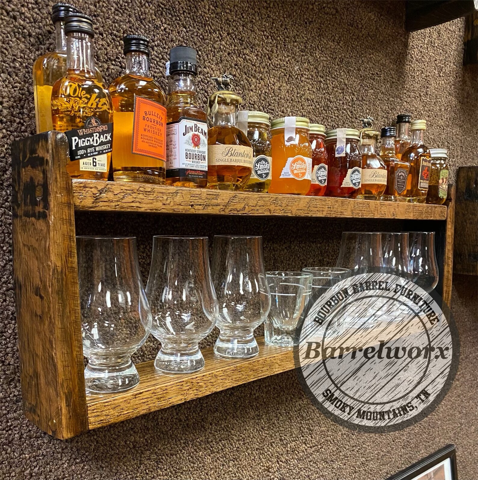 Mini Bottle Rack/bar Shelves/shot Glass /drinks / Home Etsy