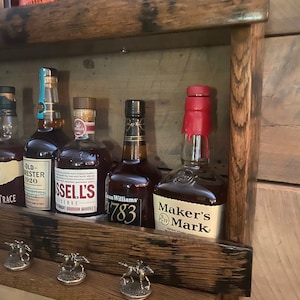 blantons cork display/whiskey barrel wood/rustic wall shelf/barrel furniture/whiskey stave/upcycled furniture/drinks cabinet/ DISPLAY ONLY