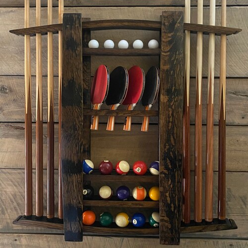 Pool Cue Rack/8 Ball Pool/upcycled Furniture /pool Cue Etsy