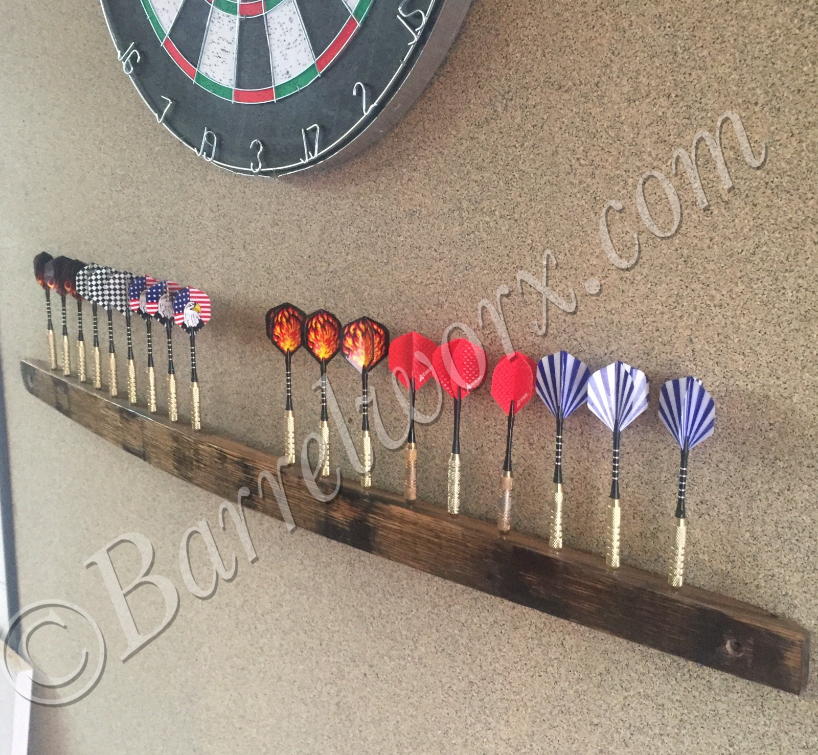 Dart Holder/dart Backboard/dartboard/mancave Furniture/bourbon Bar/bourbon  Gifts for Him/bourbon Gifts for Men/dartboard Cabinet/dart Player 