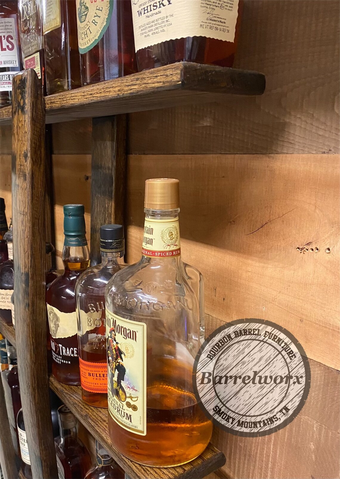 Home Bar Shelves/rustic Wall Shelf/ Bar Shelves/ Bourbon Etsy