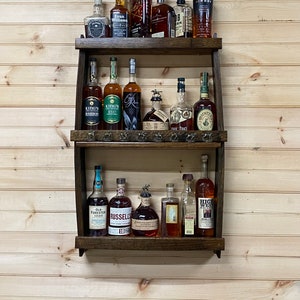 Blantons Display Shelf/whiskey Barrel Cabinet/bourbon Liquor Cabinet/unique  Bourbon Gifts/home Bar Shelves/whiskey Rack DISPLAY ONLY 