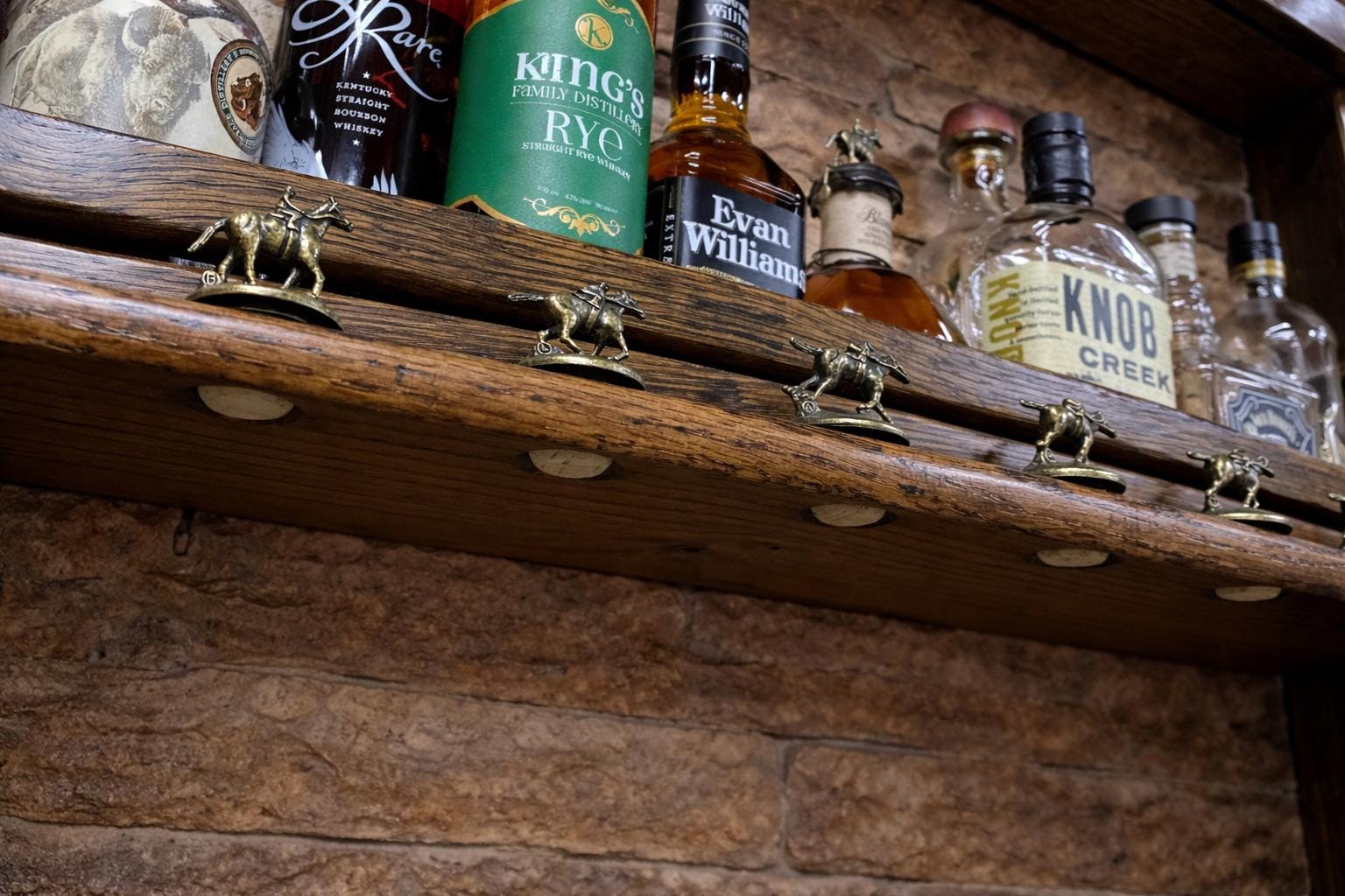 Blantons Bourbon Barrel Stave Shelf: Blanton's Stopper Display