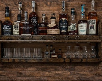 Blanton's Display Solid Oak Liquor Cabinet Glencairn Glass Storage Home Bar