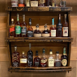 Bourbon Barrel Cabinet/wall Mounted Bar/bourbon Bar/liquor - Etsy