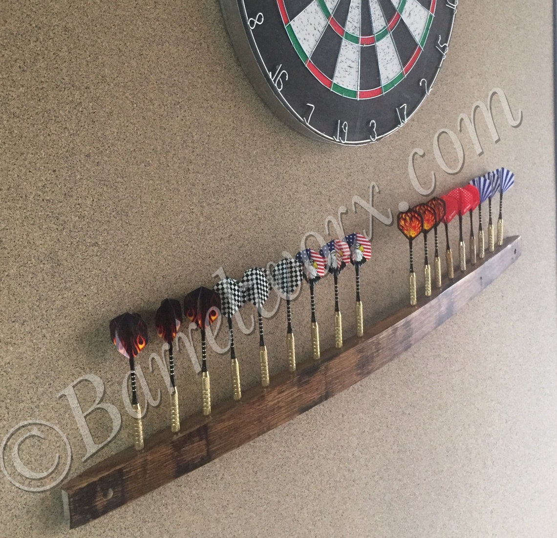 Dart Holder/dart Backboard/dartboard/mancave Furniture/bourbon Etsy