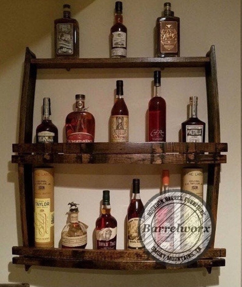 Home Bar Shelves/rustic Wall Shelf/ Bar Shelves/ Bourbon Etsy