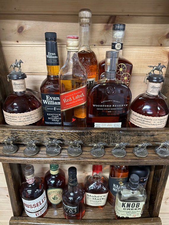 Blantons Display Shelf/whiskey Barrel Cabinet/bourbon Liquor Cabinet/unique  Bourbon Gifts/home Bar Shelves/whiskey Rack DISPLAY ONLY 