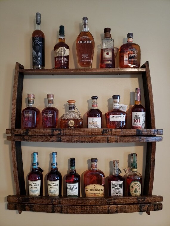 Home Bar Shelves/rustic Wall Shelf/ Bar Shelves/ Bourbon Etsy