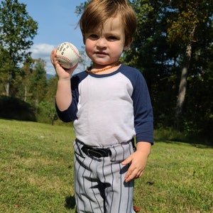 Boys Baseball Pants Navy Pinstripe 