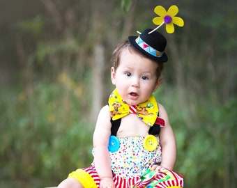 Baby Clown Costume   Birthday  Boy  Girl   Handmade Garments  Cotton Easy Fit   Toddler Outfit    Ask B4 You Buy Specific Date Needed