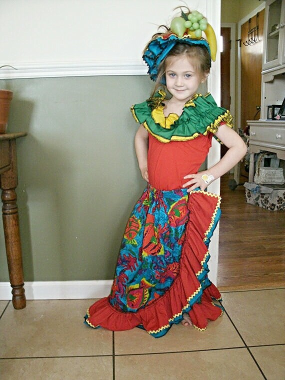 Items similar to Girls Dance Costume Tropical Fruit Lady Whimsical