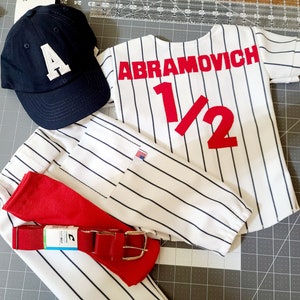 Boys Half Birthday Baseball Uniform: Jersey & Pants