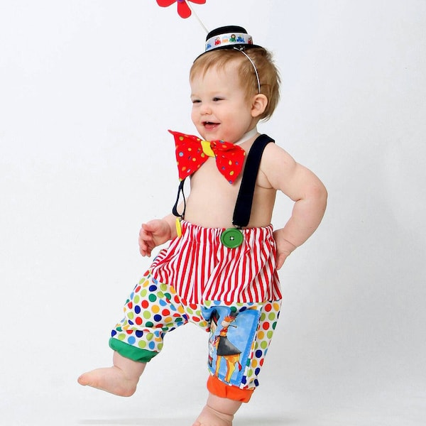 Jungen Zirkus Outfit, Baby Clown Kostüm, 1. Geburtstag, Baby Jungen Kleidung, Karneval Foto Requisite, Jungen Zirkus Geburtstag/MYSWEETCHICKAPEA