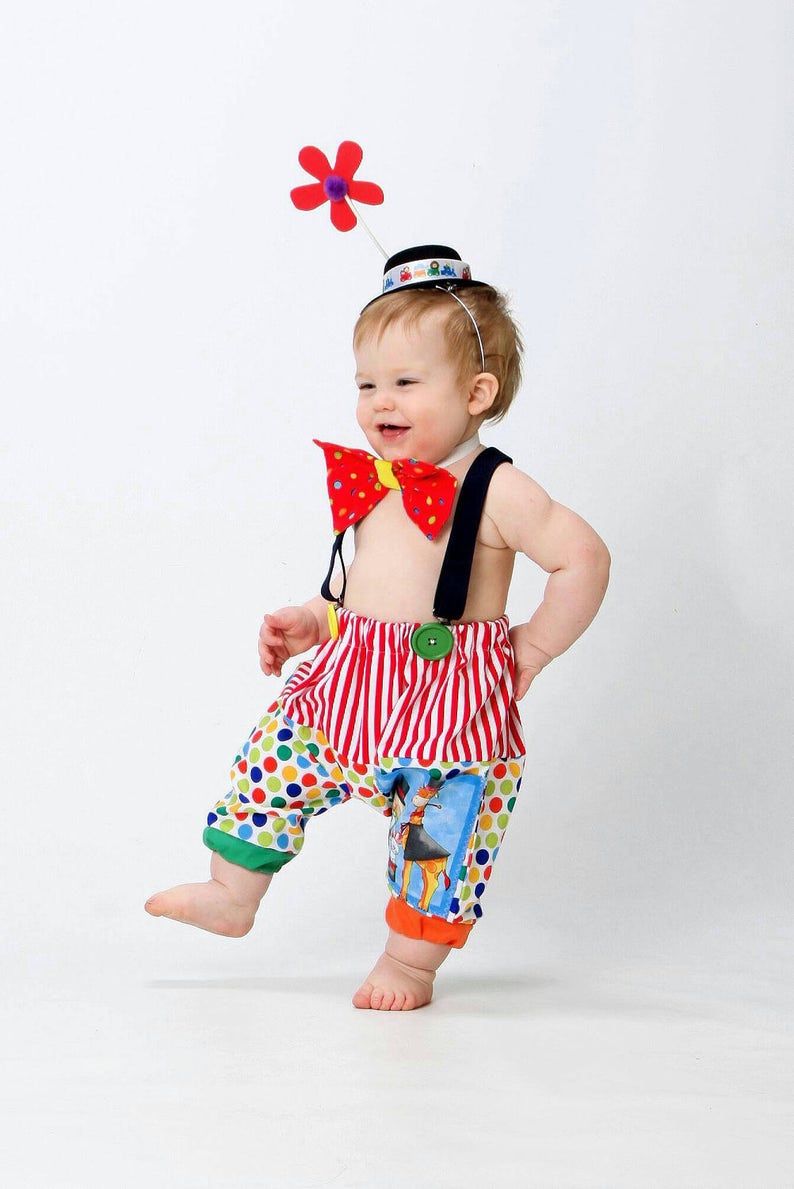 Boys Circus Outfit, Baby Clown Costume, 1st Birthday, Baby Boys clothing, Carnival Photo Prop, Boys Circus Birthday/MYSWEETCHICKAPEA image 1