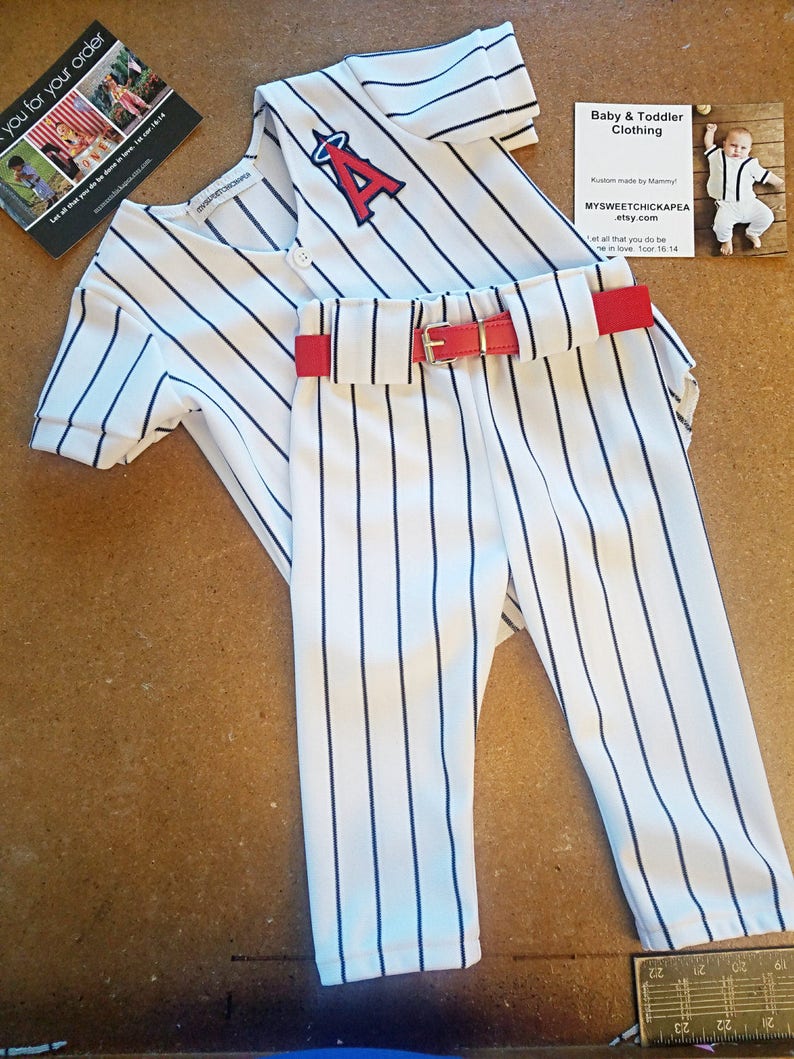 Boys Baseball Uniform Navy Pinstripe Uniform Baseball jersey Etsy