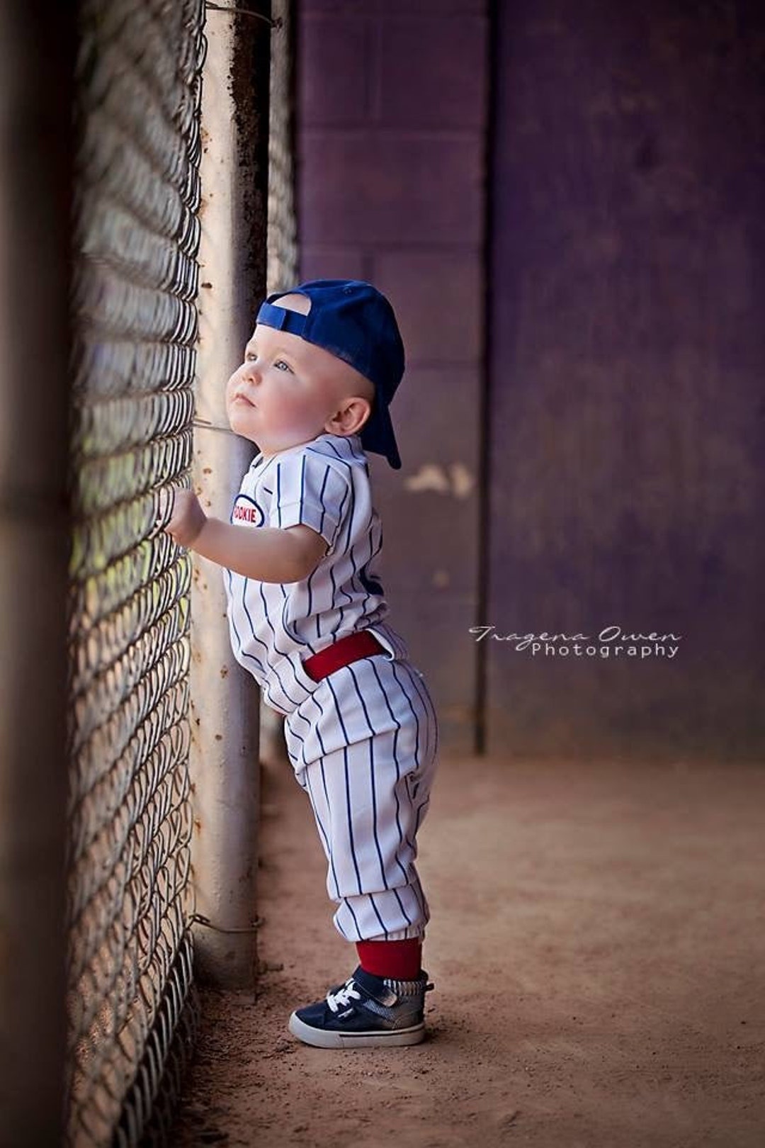 Baseball Pinstripes Fabric, Wallpaper and Home Decor