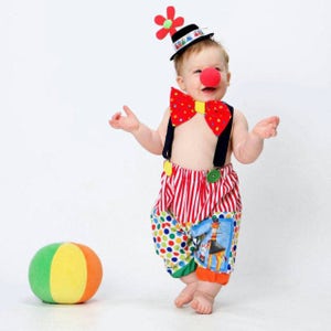 Boys Circus Outfit, Baby Clown Costume, 1st Birthday, Baby Boys clothing, Carnival Photo Prop, Boys Circus Birthday/MYSWEETCHICKAPEA image 2