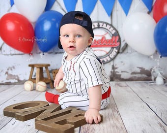 Uniforme de baseball garçons, uniforme Navy Pinstripe, message pour une date spécifique avant l’achat, la liste est pour le maillot et le pantalon seulement