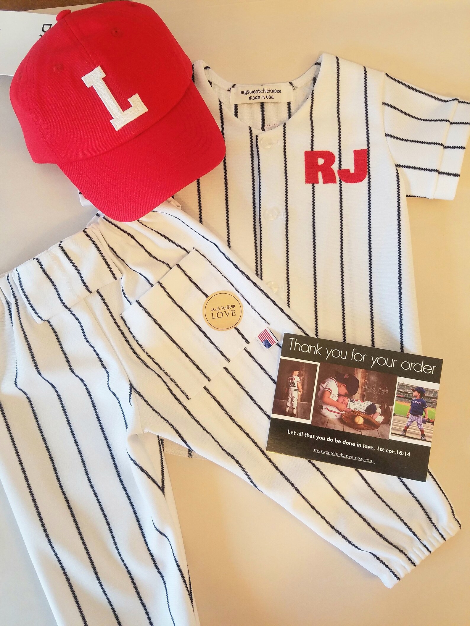 Boys Baseball Uniform Toddler Navy Pinstripe Pants & Jersey Etsy