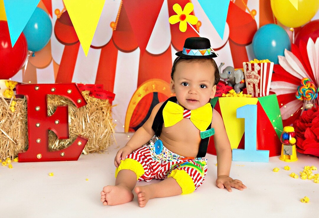 Baby Circus Clown Outfit 1st Birthday Costume, Hat, Bowtie Etsy — free download