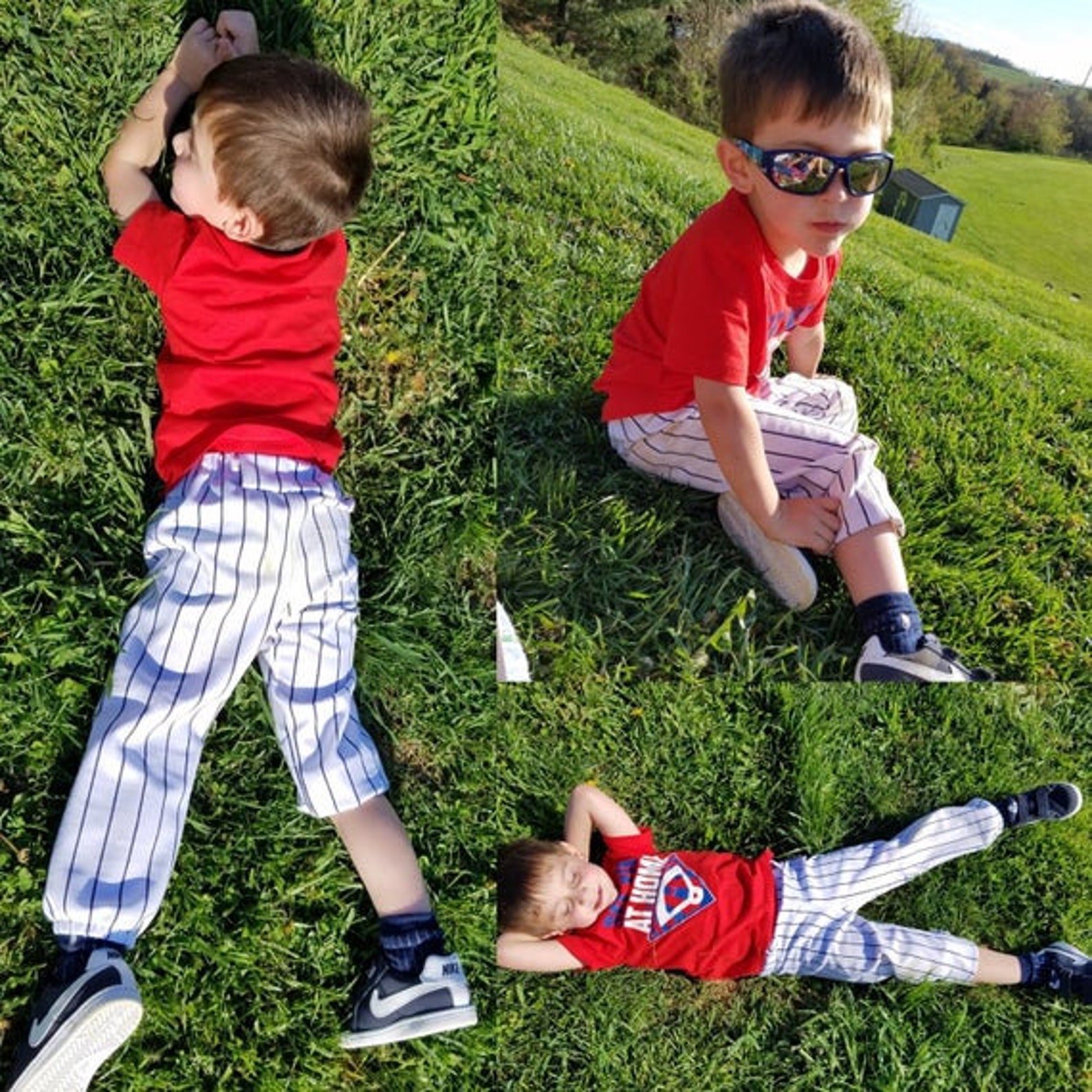 Boys Pinstripe Pants Navy Pinstripe Baseball Pants Toddler Etsy