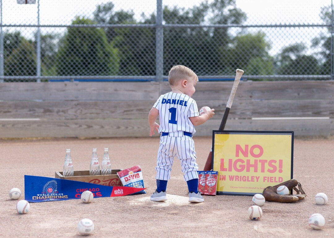 Boys Baseball Uniform Royal Blue Pinstripe Baseball Uniform Etsy