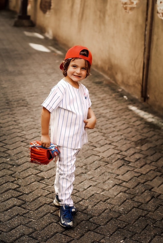 Toddler pinstripe baseball best sale jersey