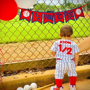 Baby&#39;s Half Birthday Baseball Uniform: Jersey & Pants