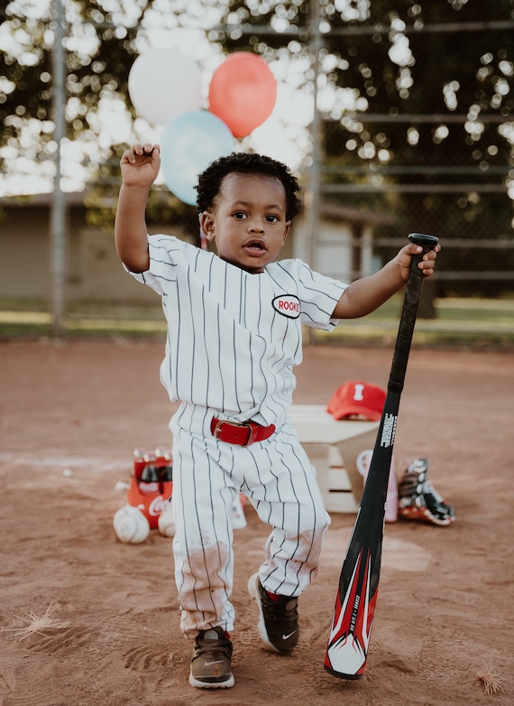 Baseball Uniform Boys Baseball Jersey and Pants Navy Pinstripe 