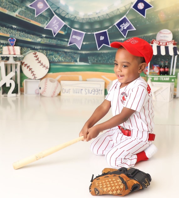 Buy Boys Baseball Uniform Birthday Toddler Red Pinstripe Pants & Online in  India 