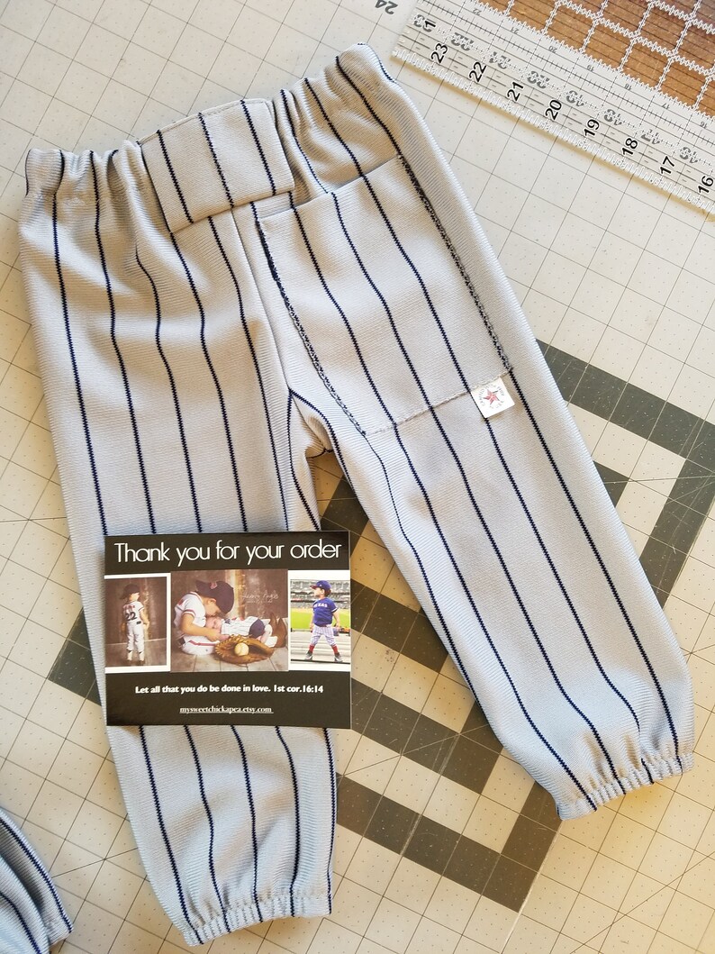 Boys Baseball Pants Grey With Black Pinstripe Toddler Clothing Etsy