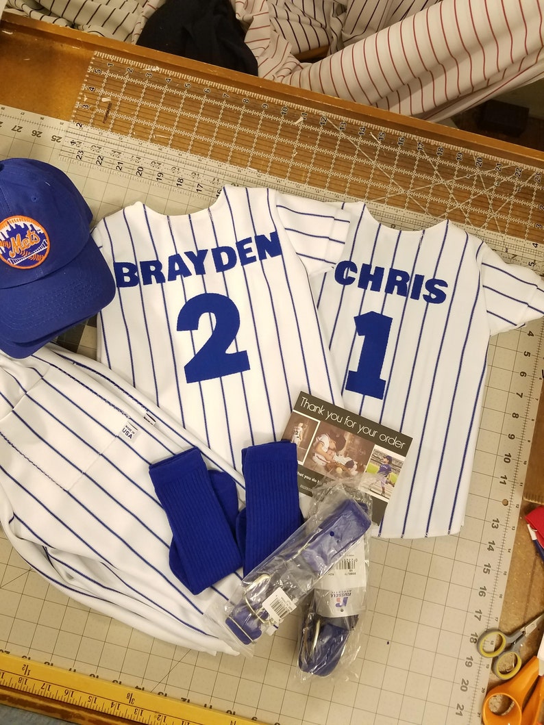 Boys Baseball Uniform Royal Blue Pinstripe Jersey & Pants Etsy